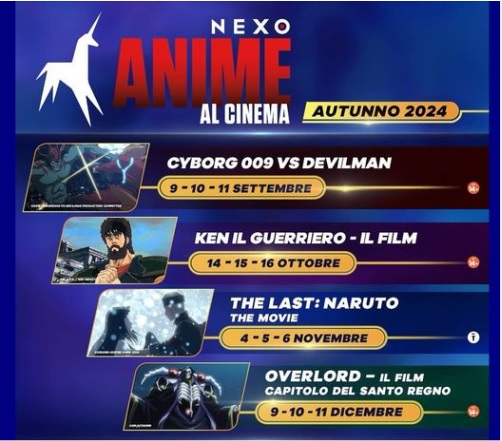 programma autunno Anime al Cinema